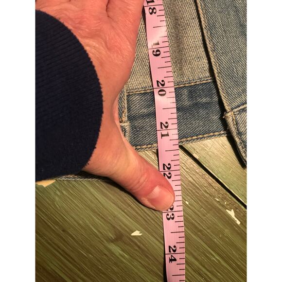 Boom Boom Jeans EUC Women's Embellished Embroidered Boho Denim Jacket Size L - Picture 8 of 8